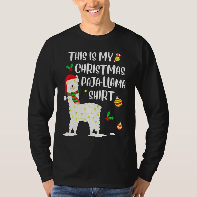 This Is My Christmas Llama Pajama Pyjama Top Chris (Frente)