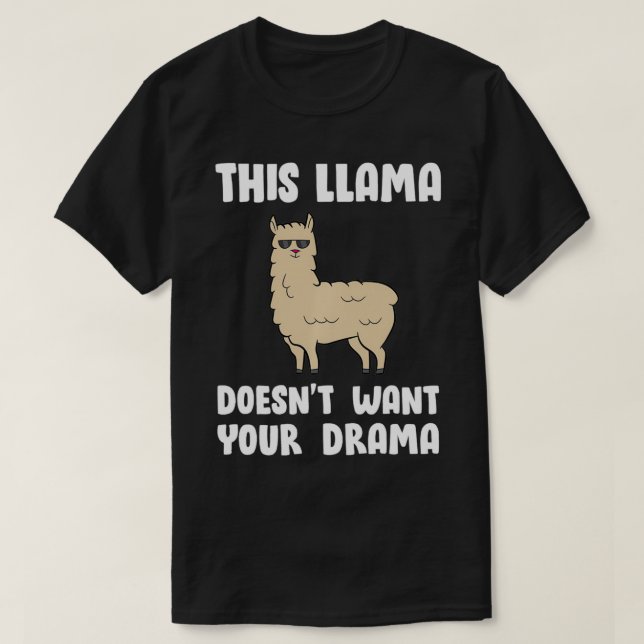 This Llama Doesn't Want Your Drama Pullover  (Frente do Design)