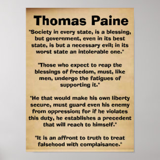 Thomas Paine cita Poster
