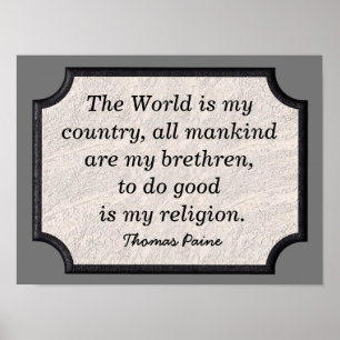 Thomas Paine - Citação - impressão de arte