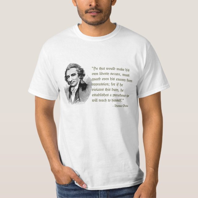 Thomas Paine no t-shirt da liberdade (Frente)