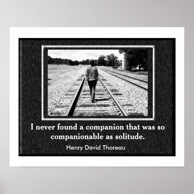 Thoreau Solitude quote - poster (Frente)