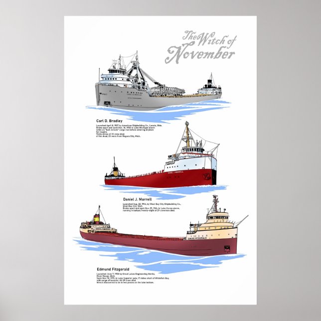 Three famous wrecks history poster (Frente)