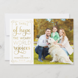 Thrill of Hope Weary World celebra Cartão com foto