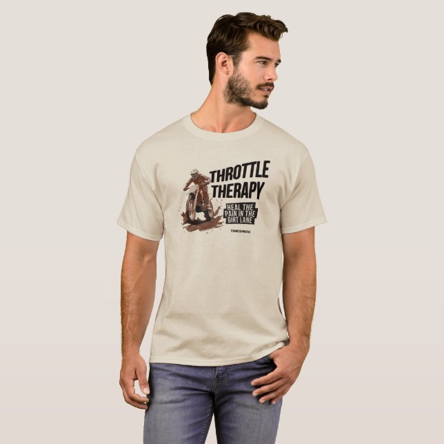 Throttle Therapy Dirt Bike T-Shirt (Frente Completa)
