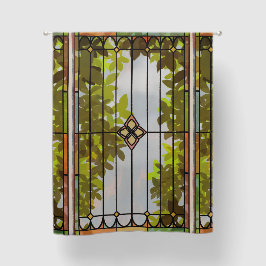 Through the stained glass window