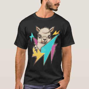Thunder Lama T-Shirt de Grafite de Arte de Rua