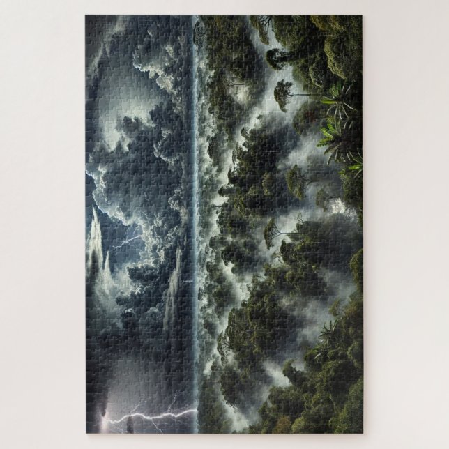 "Thunder Over Canopy" - Quebra-cabeça de serra (Vertical)