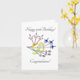 Thunderbird 50º - Cartão de aniversário branco