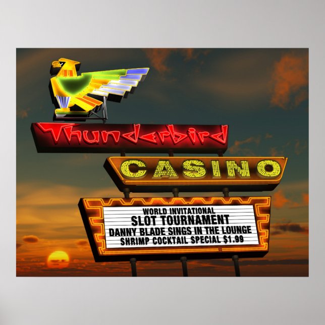 Thunderbird Casino - Sinal Las Vegas - Poster (Frente)