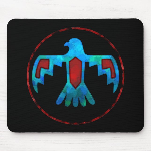 Thunderbird vermelho & azul Mousepad (Frente)
