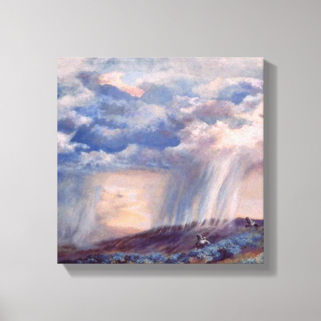 Thunderstorm Quail acima da impressão da tela Mesa (Frente)