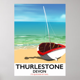 Thurlestone South Devon poster de viagens
