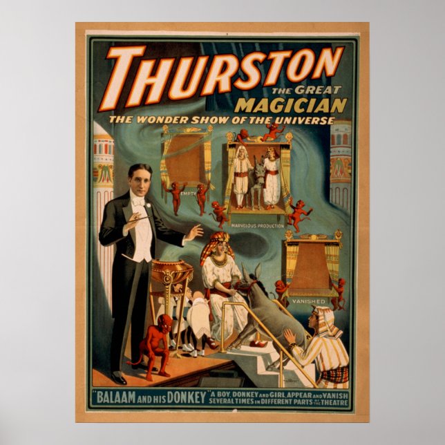 THURSTON Magalhista Illucista VAUDEVILLE Poster (Frente)
