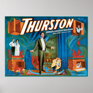 Thurston Vintage 1910 Poster mágico