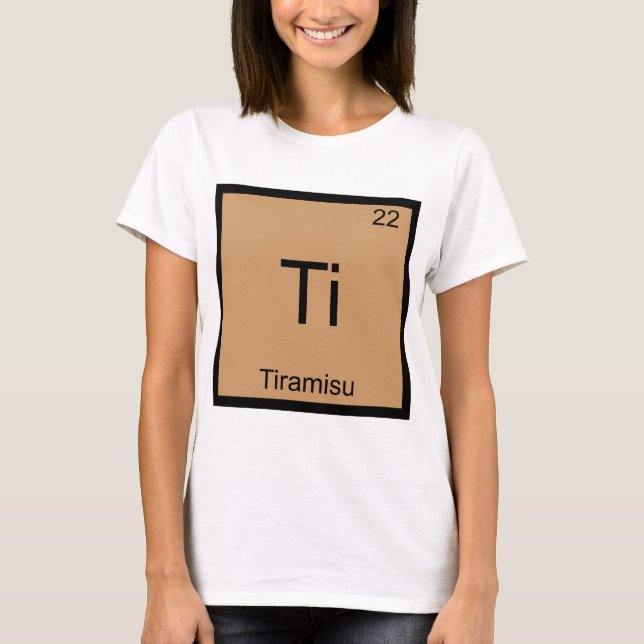Ti - Tiramisu Camiseta de Símbolo de Elemento de Q (Frente)