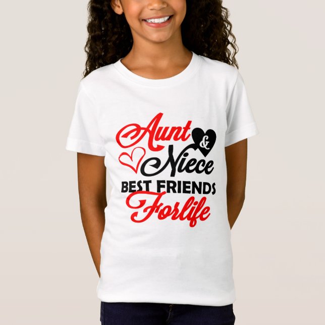 Tia Bonita Niece BFF Word art T-Shirt (Frente)