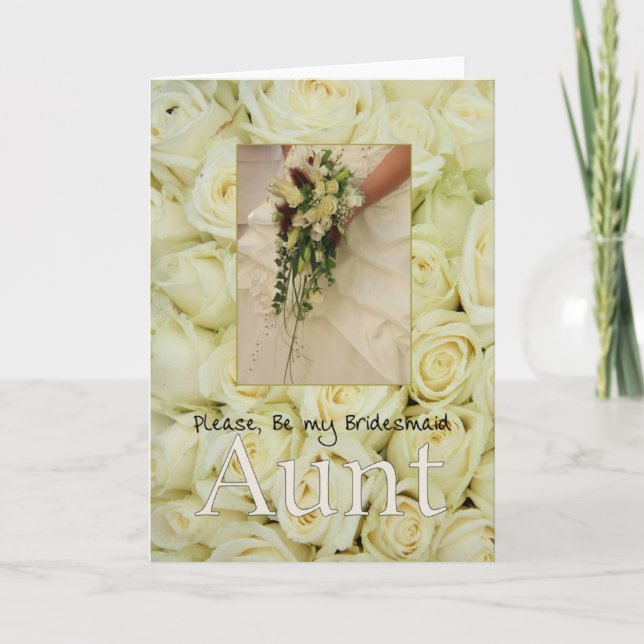 Tia Bridesmaid Convite Clássica Noiva (Frente)