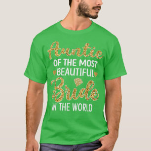 Tia Da Noiva Mais Bonita Camiseta Chá de Bebê