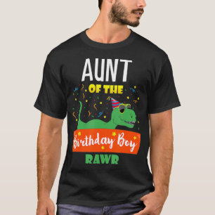 Tia Dinossaur Camisa Engraçada Aniversário Tia