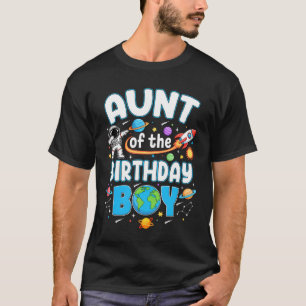 Tia Do Menino Astronauta Família Espaço Camiseta