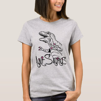 Tia engraçada Saurus Dinossauro T-shirt Auntie