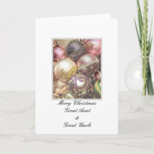 Tia excelente e Excelente Tio Feliz Cartão de Nata