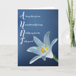 Tia tia Auntie Floral - Cartão de Aniversário