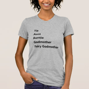 Tia, tia, Auntie, t-shirt temático da madrinha