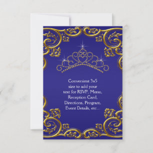 Tiara Azul Marinho Dourada RSVP Para Todos os Fins