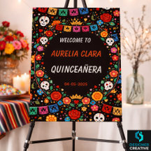 Tiara Floral Dourada de Festa Preta Mexicana Quinc