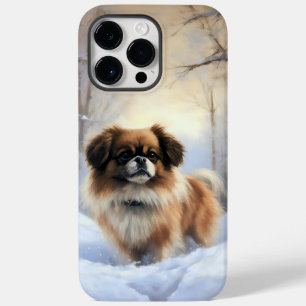 Tibetan Spaniel Deixe Nevar Natal 