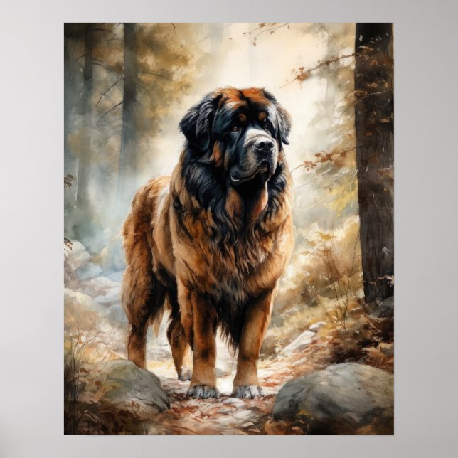 Tibetano Mastiff Dog Art Impressão (Frente)