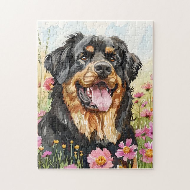 Tibetano Mastiff Quebra-cabeça 252 pcs Arte Canina (Vertical)