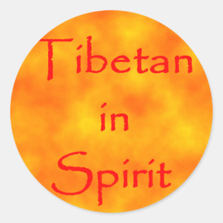 Tibetano no adesivo da bebida espirituosa
