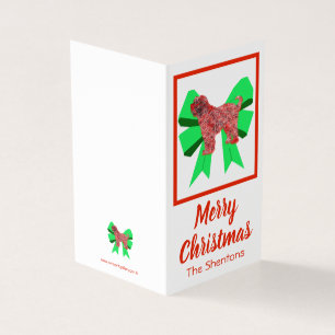 Tibetano - Terrier Christmas Dog & Arco Gift Tag