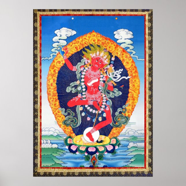 Tibetano Thangka Vajravarahi Poster Impressão (Frente)