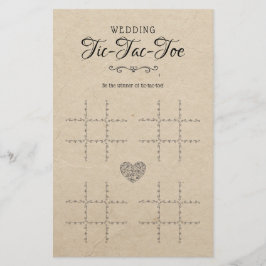 Tic-Tac-Toe de Casamento - Mesa Rústica