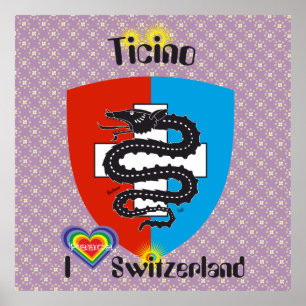 Ticino Suíça Suisse Svizzera Svizra poster