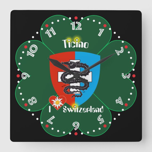 Ticino Suíça Suisse Svizzera Svizra relógio (Frente)
