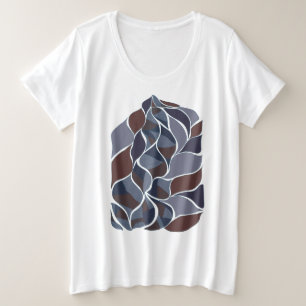 Tidal Echoes – Camiseta de Arte Abstrata em Tons T