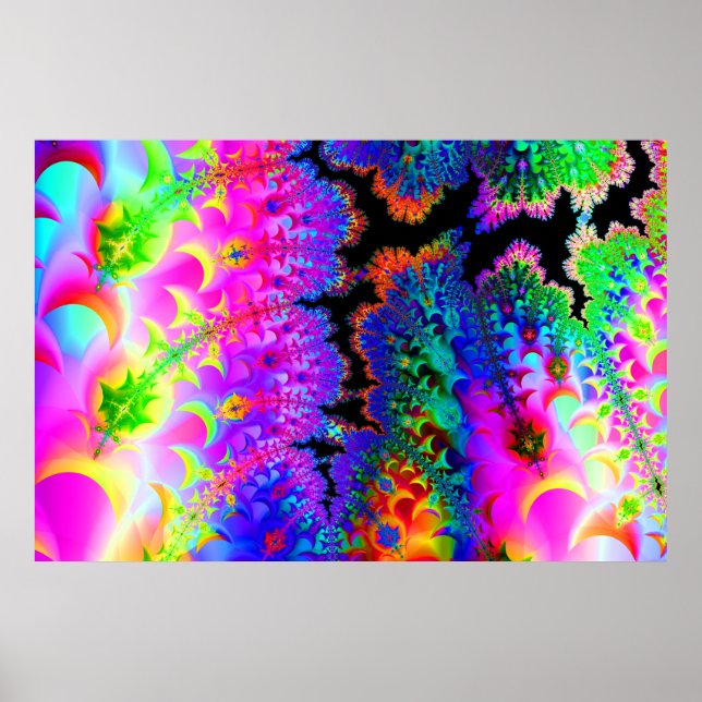 Tie Dye Fractal Poster (Frente)