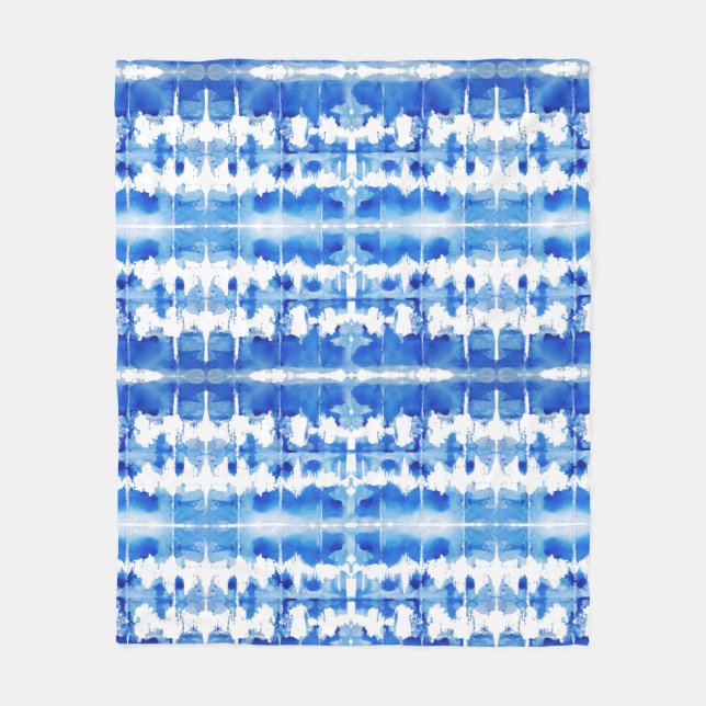 Tie dye indigo shibori cobertor (Frente)