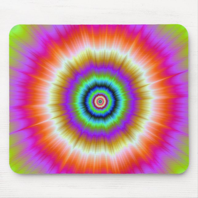 Tie-Dye no Mousepad Vermelho e Verde Violeta (Frente)
