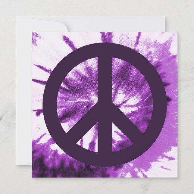 Tie-Dye Roxo com Símbolo de Paz (Frente)