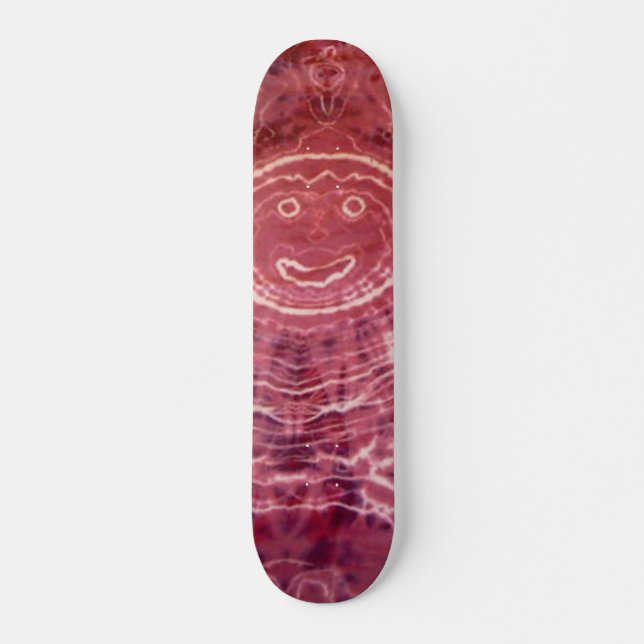 Tie Dye Skateboard - Smiley face roxo (Frente)
