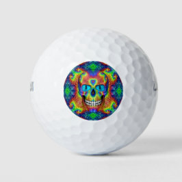 Tie Dye Skull Morto Zombie Morto Bolas de Golfe