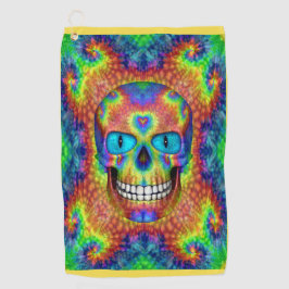 Tie Dye Skull Morto Zombie Morto Toalhas de Golfe