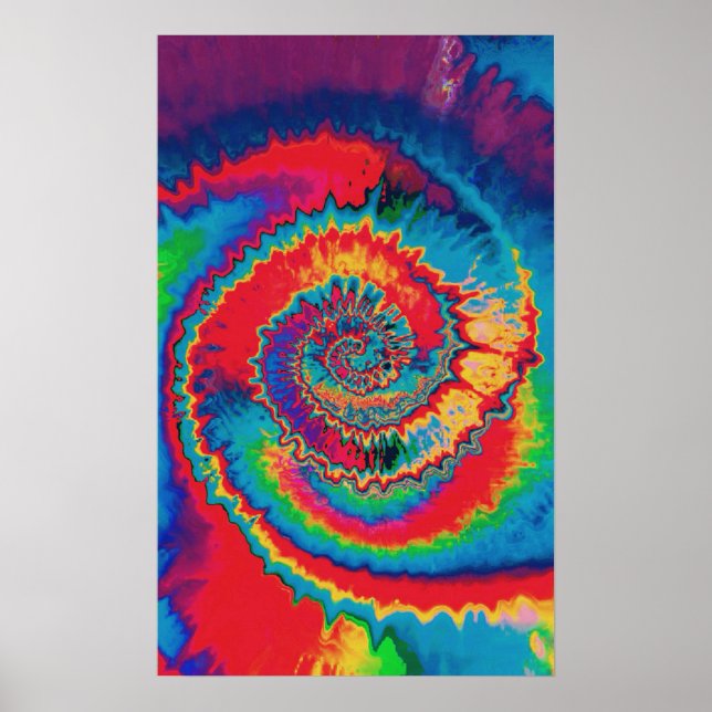 Tie-Dye Spiral Poster (Frente)