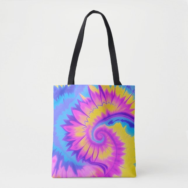 Tie-Dye Tote Bag vibrante (Frente)